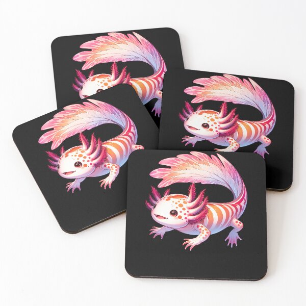 Item preview, Cute Kawaii Axolotl Lesbian LGBT Subtle Pride Month Discreet designed and sold by Kimberley King Art  King Art.
