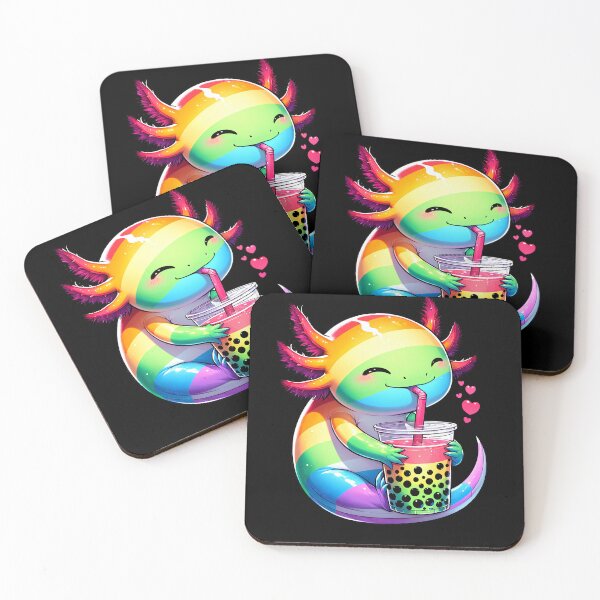 Item preview, Kawaii Axolotl LGBT Bubble Milk Tea Pride Month designed and sold by Kimberley King Art  King Art.