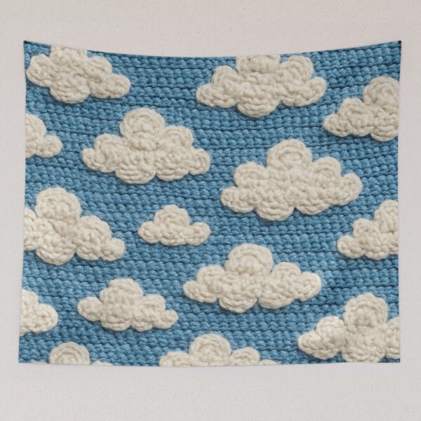 Item preview, Blue Sky and White Clouds Crochet designed and sold by crazypattern.