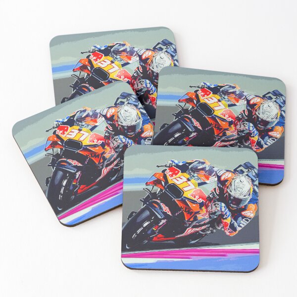 Item preview, Pedro Acosta racing his 2025 MotoGP Motorcycle at Qatar watercolor designed and sold by Rodissimus1984.