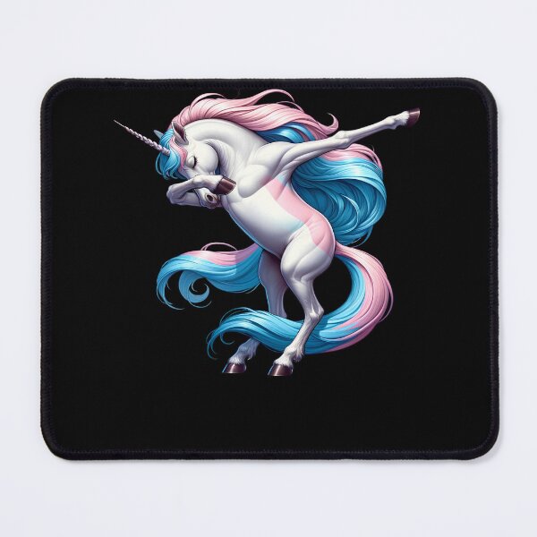 Item preview, Transgender LGBTQ Subtle Pride Month Dabbing Unicorn designed and sold by Kimberley King Art King Art.