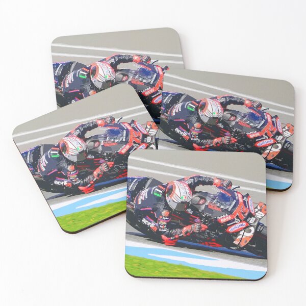 Item preview, Marco Bezzecchi racing his 2025 MotoGP Motorcycle at Jerez de la Frontera watercolor designed and sold by Rodissimus1984.