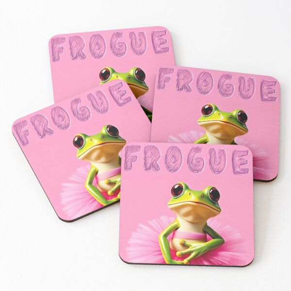 Item preview, Frogue girl in pink thulle dreamy illustration designed and sold by EmeraldeaArt.