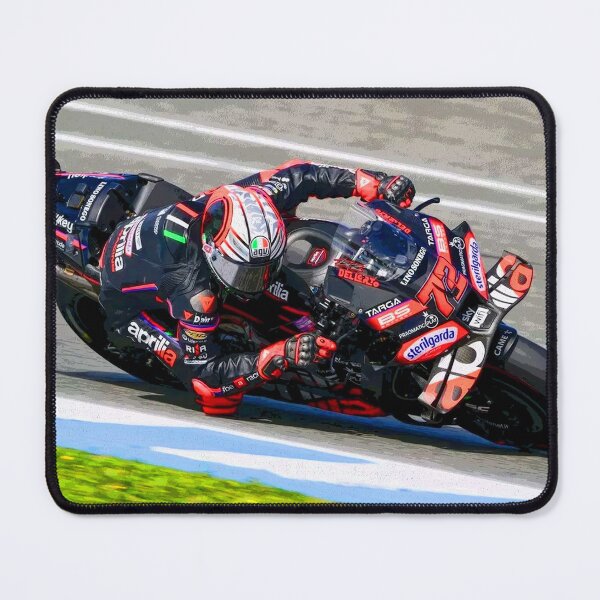 Item preview, Marco Bezzecchi racing his 2025 MotoGP Motorcycle at Jerez de la Frontera abstract designed and sold by Rodissimus1984.
