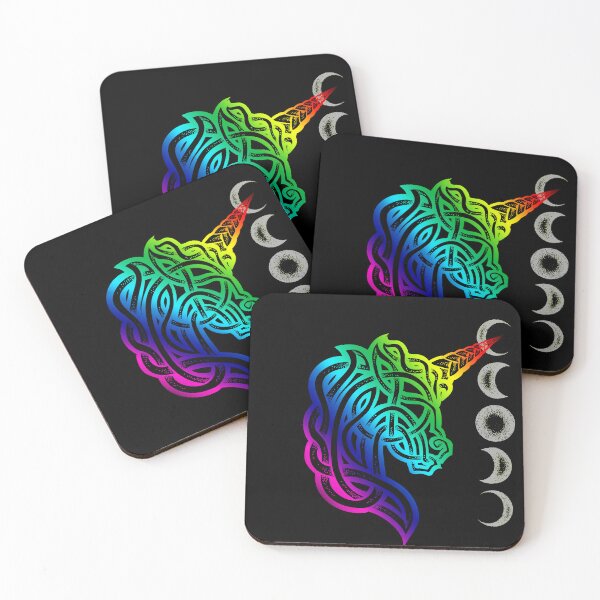 Item preview, Unicorn Celtic Knot Dotwork ("Rainbow" Design) designed and sold by BassInstinct.