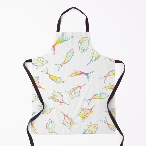 Item preview, Rainbow fish pattern abstract seamless textile designed and sold by SharpDigiDesign.