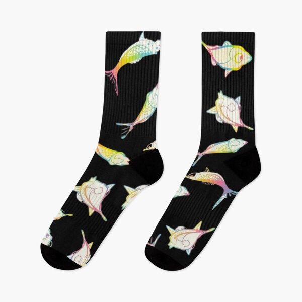 Item preview, Rainbow fish pattern abstract seamless textile designed and sold by SharpDigiDesign.