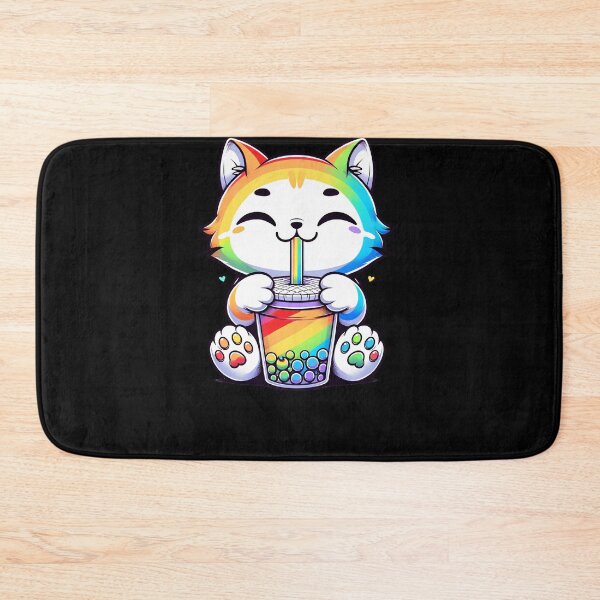 Item preview, Lesbian Gay Pride LGBT Month Kawaii Neko Cat Bubble Tea designed and sold by Kimberley King Art  King Art.
