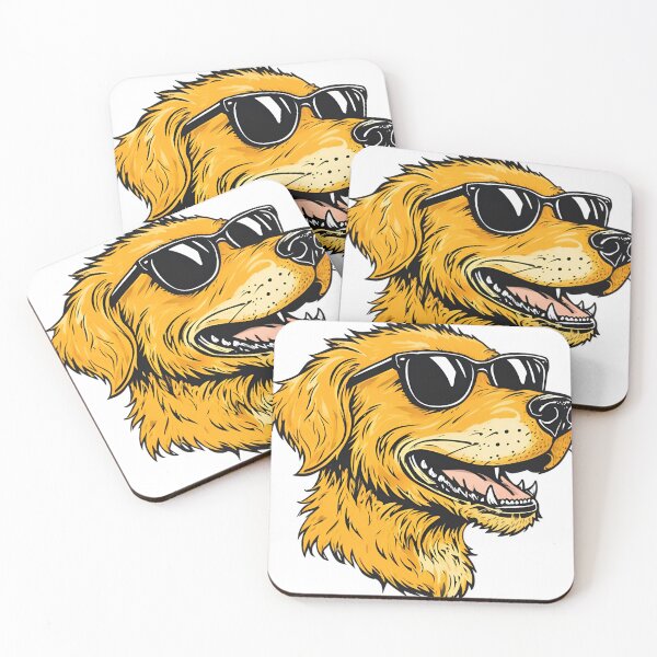 Item preview, Cartoon Golden Dog With Sunglasses and Playful Grin  designed and sold by ImmersiveArt Era.