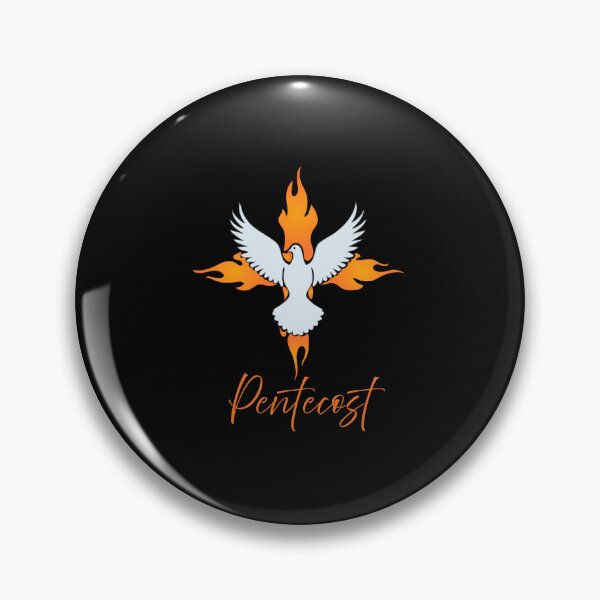 Item preview, Pentecost Sunday Art – Holy Spirit Dove with Flames of Fire Christian Design designed and sold by CrossCrafted.