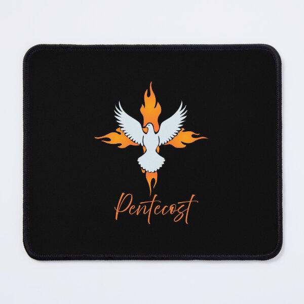 Item preview, Pentecost Sunday Art – Holy Spirit Dove with Flames of Fire Christian Design designed and sold by CrossCrafted.