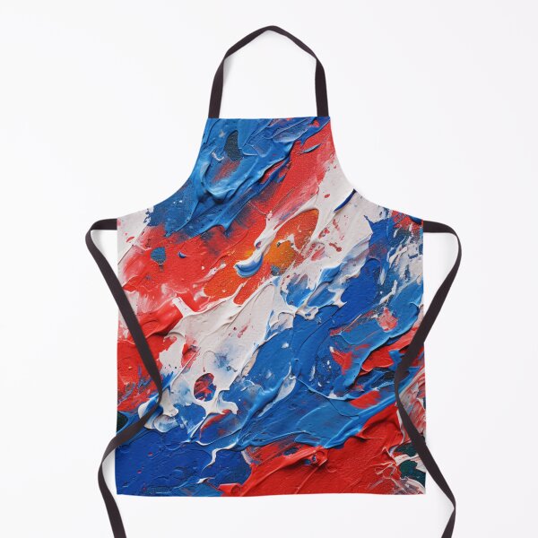 Item preview, Red White Royal Blue Smashes - Abstract Oil Colors designed and sold by GrinGalore.
