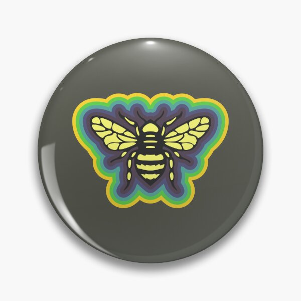 Item preview, Honeybee with colorful border designed and sold by BRU Design.