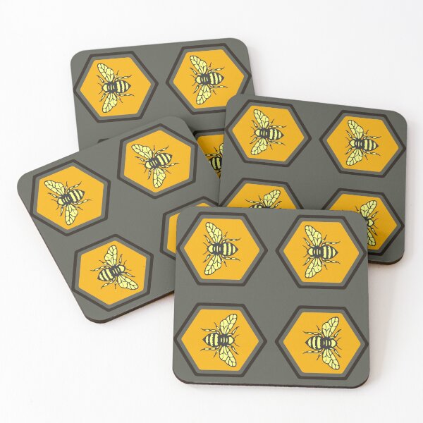 Item preview, Honeycomb Bee Pattern designed and sold by BRU Design.