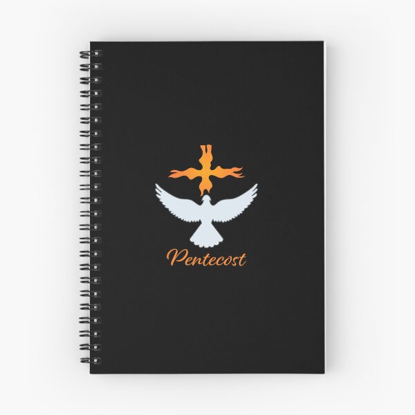 Item preview, Pentecost Sunday Art – Holy Spirit Dove with Flames of Fire Christian Design designed and sold by CrossCrafted.