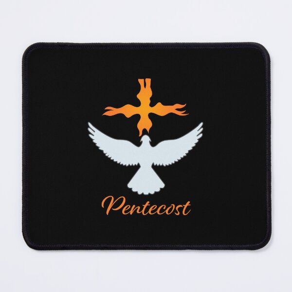 Item preview, Pentecost Sunday Art – Holy Spirit Dove with Flames of Fire Christian Design designed and sold by CrossCrafted.
