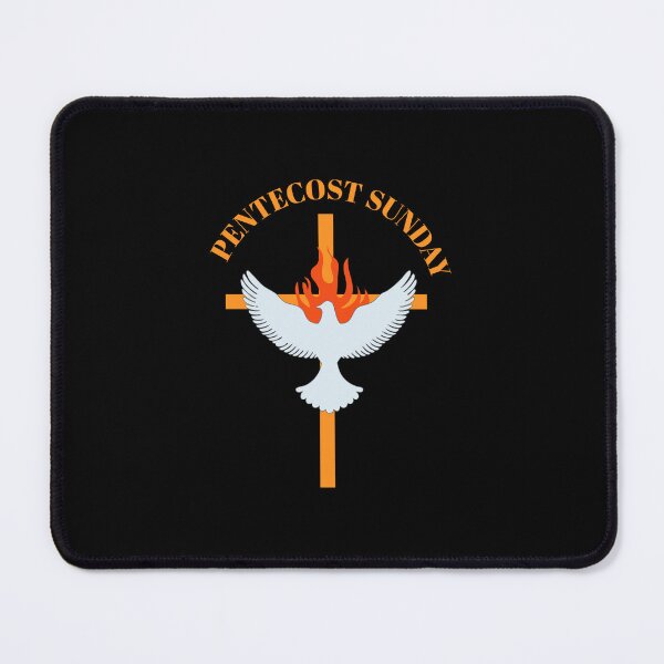 Item preview, Pentecost Sunday Art – Holy Spirit Dove with Flames of Fire Christian Design designed and sold by CrossCrafted.