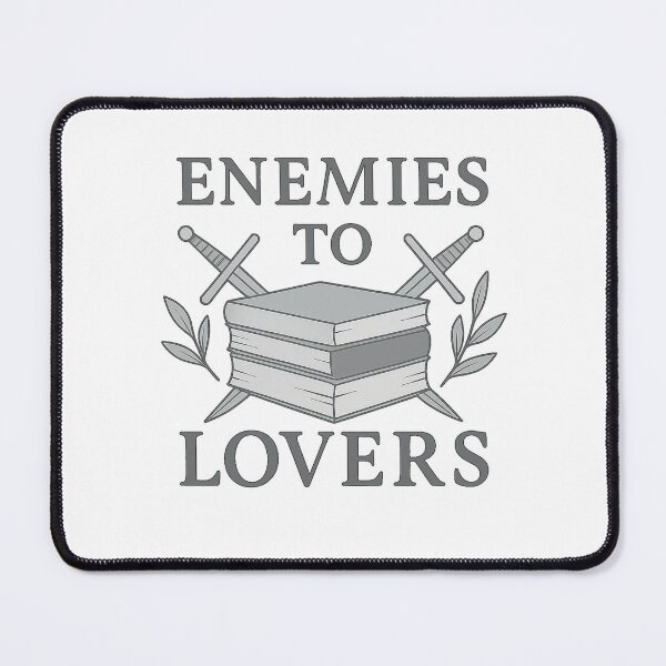Item preview, Enemies to Lovers – Grayscale Book & Sword Design designed and sold by BrokenCrownDesigns.
