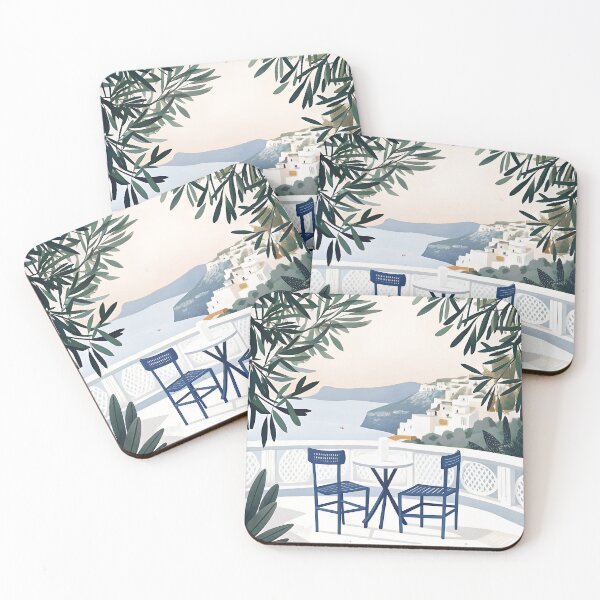 Item preview, Santorini Caldera View from Balcony  designed and sold by CloudReverie.