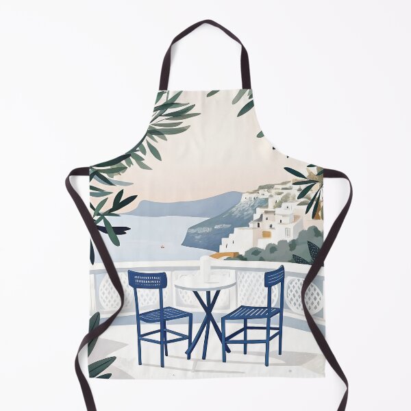 Item preview, Vista de la caldera de Santorini desde el balcón designed and sold by CloudReverie.