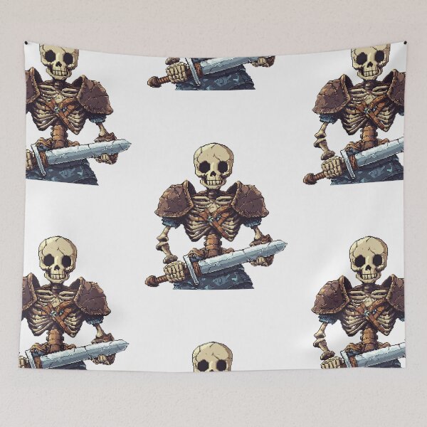 Item preview, Pixel Art: Pixelated Skeleton designed and sold by bapupa.