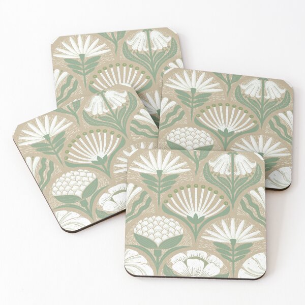 Item preview, Petal Imprints - Block Print Florals G-Rodeo Dust designed and sold by Carina Parry Studios.