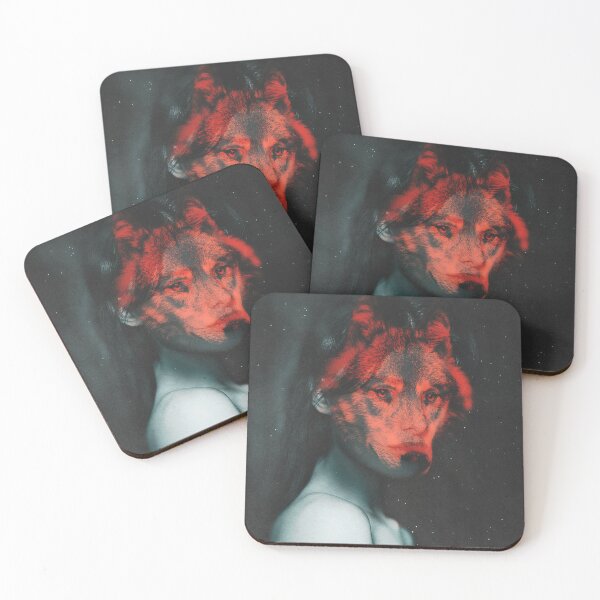 Item preview, wolf and Woman Collage Art designed and sold by Frida Why.