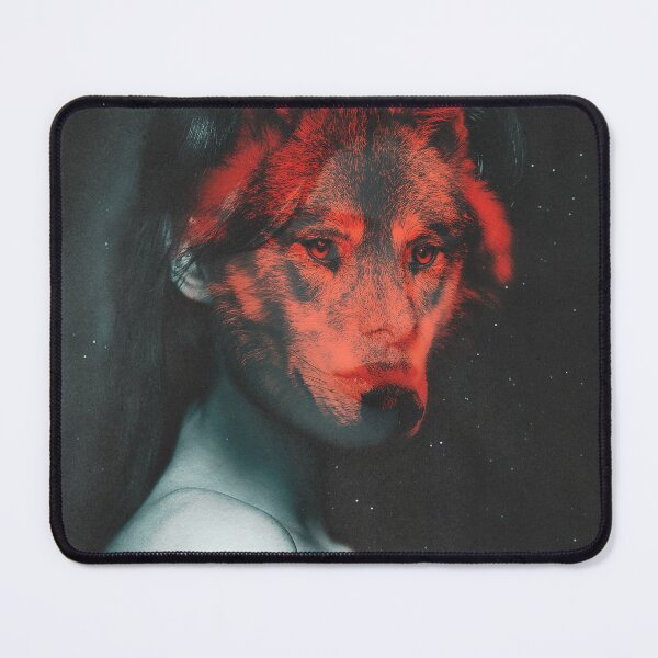 Item preview, wolf and Woman Collage Art designed and sold by Frida Why.