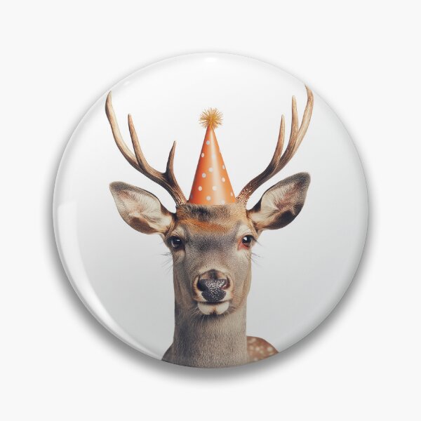 Item preview, Funny Deer Wearing Birthday Party Hat designed and sold by LazyOwlStore.