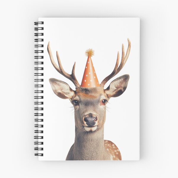 Item preview, Funny Deer Wearing Birthday Party Hat designed and sold by LazyOwlStore.