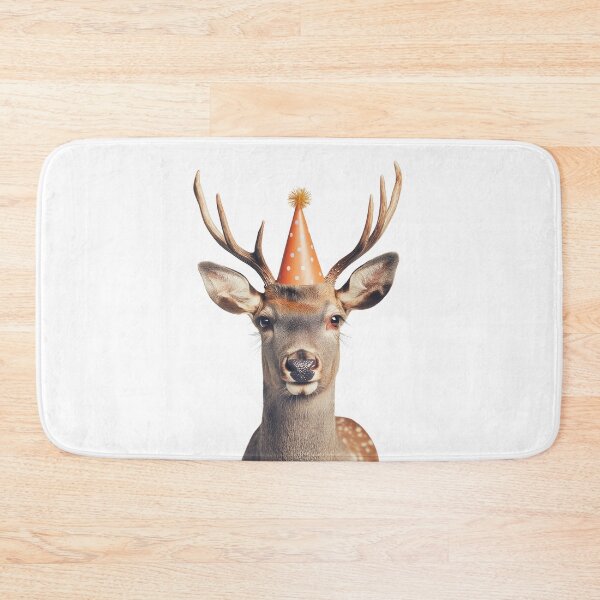 Item preview, Funny Deer Wearing Birthday Party Hat designed and sold by LazyOwlStore.
