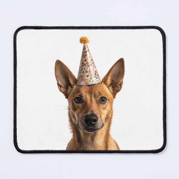 Item preview, Funny Dingo Wearing Birthday Party Hat designed and sold by LazyOwlStore.