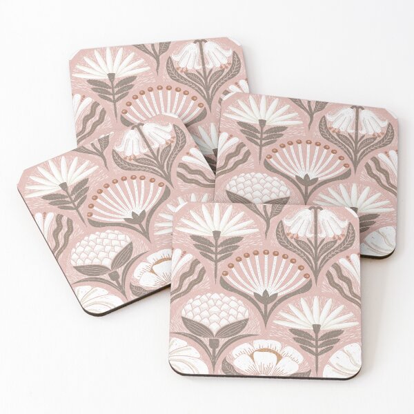 Item preview, Petal Imprints - Block Print Florals I-Blossom designed and sold by Carina Parry Studios.