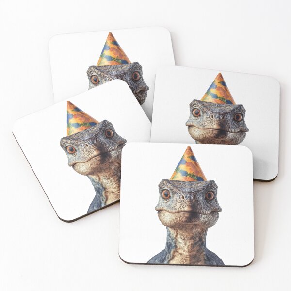 Item preview, Funny Dinosaur Wearing Birthday Party Hat designed and sold by LazyOwlStore.