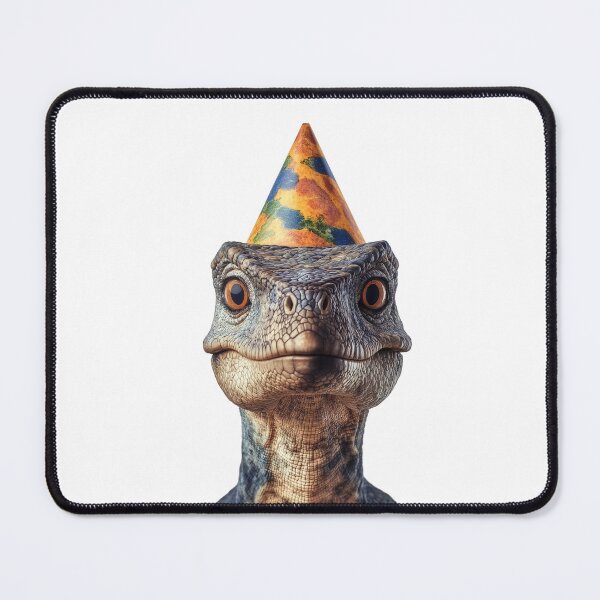 Item preview, Funny Dinosaur Wearing Birthday Party Hat designed and sold by LazyOwlStore.