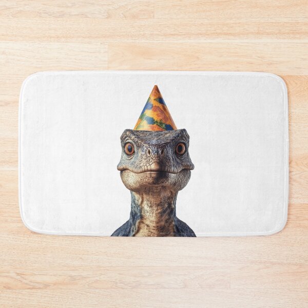 Item preview, Funny Dinosaur Wearing Birthday Party Hat designed and sold by LazyOwlStore.