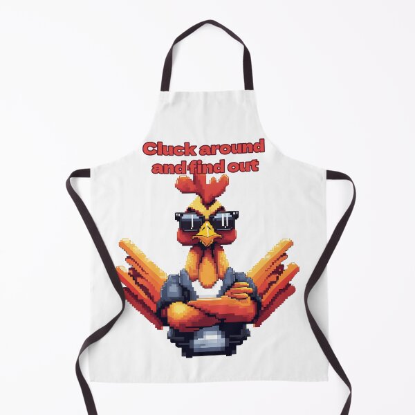 Item preview, Pixel Chicken Cluck Around and Find Out Funny Retro Design designed and sold by MythicCotton.