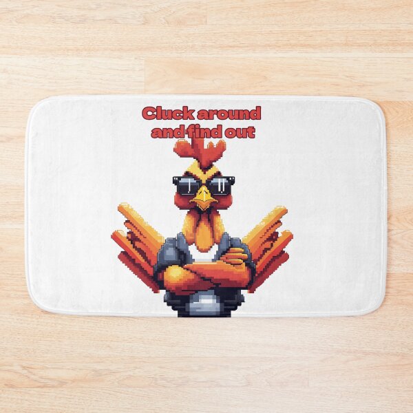 Item preview, Pixel Chicken Cluck Around and Find Out Funny Retro Design designed and sold by MythicCotton.