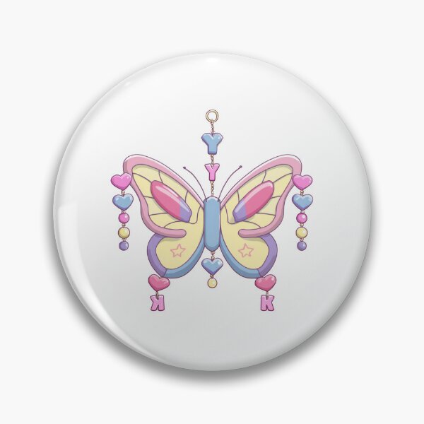 Item preview, Pastel Butterfly Charm with Beads – Cute Y2K Aesthetic Design designed and sold by viking75store.