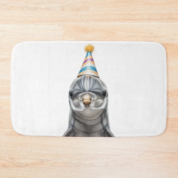 Item preview, Funny Dolphin Wearing Birthday Party Hat designed and sold by LazyOwlStore.