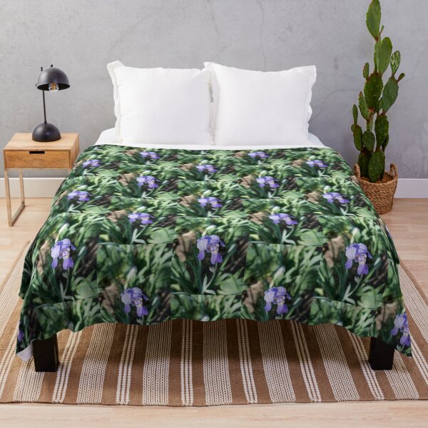 Item preview, Dreamy Garden with a Vibrant Violet Iris Blossom designed and sold by Georgia Mizuleva.
