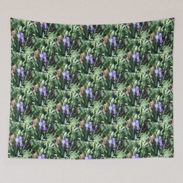 Item preview, Dreamy Garden with a Vibrant Violet Iris Blossom designed and sold by Georgia Mizuleva.