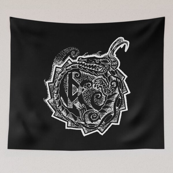 Item preview, Celtic Dotwork Mischief  Alligator (White) designed and sold by BassInstinct.
