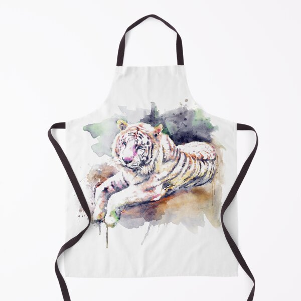Item preview, Blue Eyed White Tiger Portrait designed and sold by caracatita75.