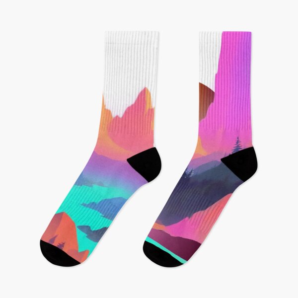 Item preview, Pink-Tipped Peaks designed and sold by SketchNStyle.