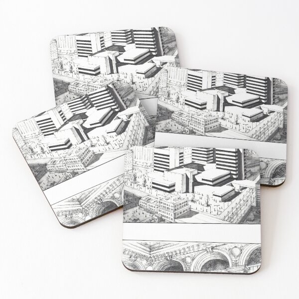 Item preview, Black and White City Drawing – Detailed Urban Sketch Art designed and sold by Moraru-Catalin.