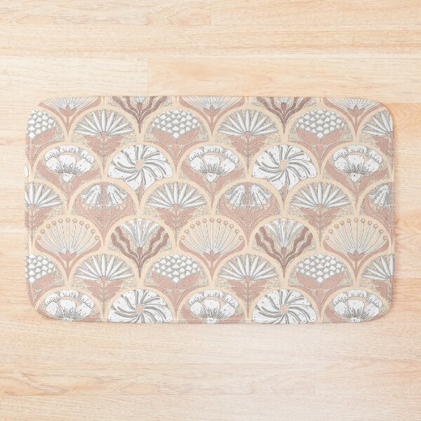 Item preview, Petal Imprints - Block Print Florals M-Peach designed and sold by Carina Parry Studios.