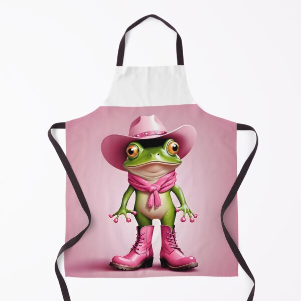 Item preview, Cowgirl frog in pink – Yeehaw with a Ribbit designed and sold by EmeraldeaArt.