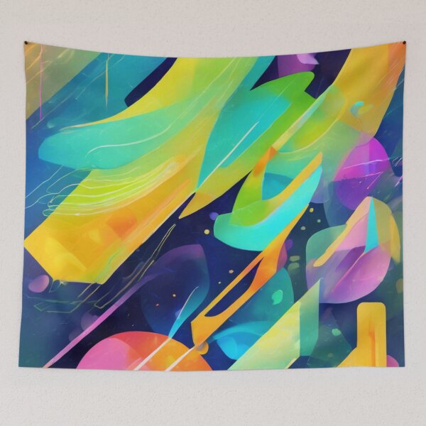 Item preview, Acid Bright Polygonal Storm designed and sold by SketchNStyle.