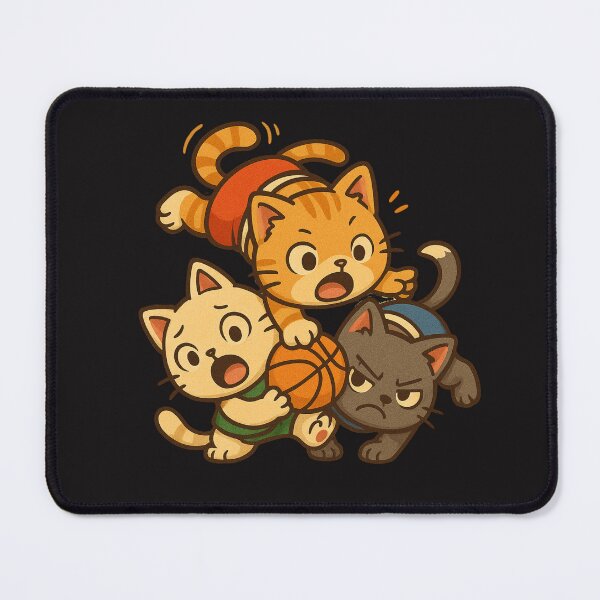 Item preview, Team Cat Chaos – Chibi Basketball Mayhem Trio designed and sold by ColorSplash123.